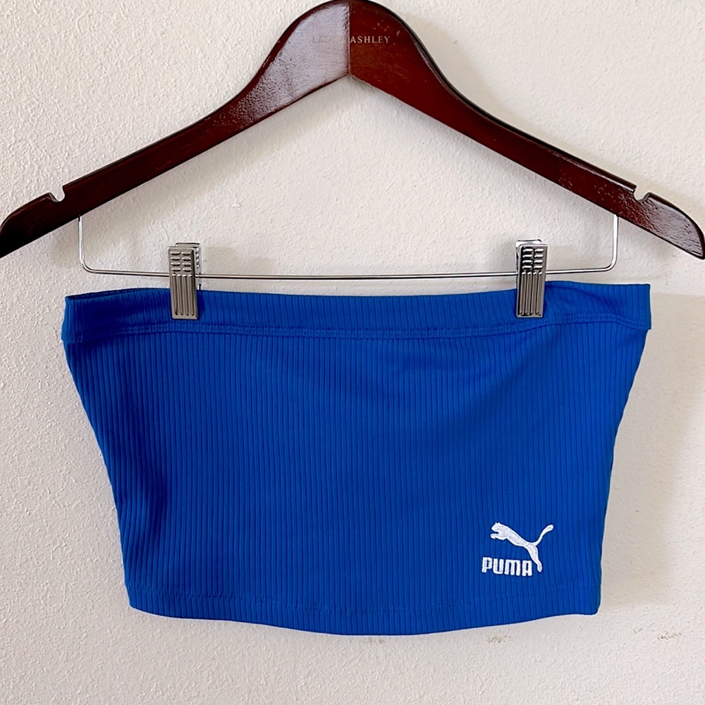 Puma Tube Top Bandeau Gym Activewear Sz Medium Beach